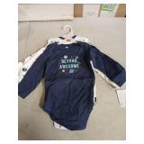 3 Piece 18 Month Long Sleeve Space Theme Baby Bodysuit Set