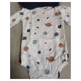 3 Piece 18 Month Long Sleeve Space Theme Baby Bodysuit Set