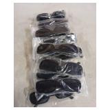 YQVIE 20 Pack Wholesale Black Rectangle Sunglasses for Men Women in Bulk 70s Retro Cheap Small Glasses for Party Supplies (20Black)