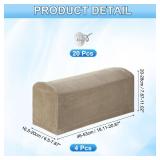 uxcell 4Pcs Stretch Armrest Covers, Polyester Soft Armchair Slipcovers Couch Recliner Arm Cover with Twist Pins for Chair Sofa Protector, Khaki