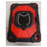 Scnioy Case for iPad 10th Generation 10.9 Inch (2022), iPad (A16) 11th Generation 11 Inch (2025), Rugged i Pad Case 10th Gen with 360Â°Rotating Stand Screen Protector Pen Holder Shoulder Strap, Red