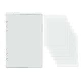 2 Set A5 Binder Dividers Frosted Plastic Index Divider Blank Side 7 Tabs Top 5 Tabs Planner Insets 12 Sheets Refillable Page Protectors for 6 Ring Binder Notebook