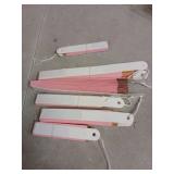 Craftopia Paper Fans - Pink & Gold - Set of 6 3D Hanging Fans for Birthday, Colorful Baby Shower, or Classroom Bulletin Decorations - Paper Garlands, 15.7x7.8x11.8 inches