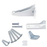 Screen Door Closer Kit, Storm Door Replacement Parts Compatible with Wright Products Screen Door Stopper Parts with Brackets, Pins and Mounting Screws (White)