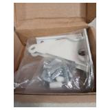 Screen Door Closer Kit, Storm Door Replacement Parts Compatible with Wright Products Screen Door Stopper Parts with Brackets, Pins and Mounting Screws (White)