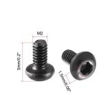 uxcell M2x4mm Thread Button Head Hex Socket Cap Screw Bolt 100pcs