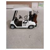 KiNSFUN Golf Cart 4½" Die Cast Metal Model Pullback Action Toy