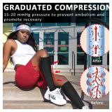 Ailaka Medical Compression Socks with Zipper, Knee High 15-20 mmHg Compression Socks for Women Men, Open Toe Support Socks for Varicose Veins, Edema, Recovery, Pregnant, Nurse XL