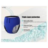EEOST Youth Special Needs Reusable Swim Diapers Swimwear for Incontinence Cloth Diaper Covers Waterproof,Leakproof, Unisex (10-12T, Blue)