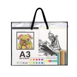 SUNEE 19x25 Art Portfolio Bag, Artist Supply Organizer with Handle, Zippered Storage Folder for Artwork, Poster, Scrapbook, Keepsake and Bulletin Board