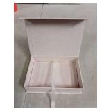 Vienrose Linen 4" x 6" Photo Cases and Postcard Keeper Storage Container Box 1Pcs for Photo, Postcard, Decorative Paper, Beige