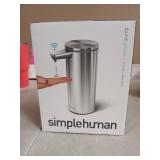 simplehuman 9 oz. Touch-Free Rechargeable Sensor Liquid Soap Pump Dispenser, Brushed Stainless Steel