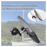 Rear View Boat Mirror 11"x4.2", Wide-angle Convex Rear View Mirror,Universal Marine Mirror Fit for Ski Boat Pontoon Yacht Boat Sports,Suitable for circular and square tubes