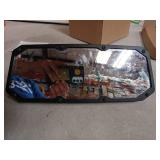 Rear View Boat Mirror 11"x4.2", Wide-angle Convex Rear View Mirror,Universal Marine Mirror Fit for Ski Boat Pontoon Yacht Boat Sports,Suitable for circular and square tubes