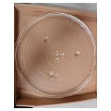 12.4 inch microwave glass turntable for 12570000008334 Panasonic microwave glass plate Compatible with FFMV1645 series Frigidaire Microwave and 12 3/8 JES1145 series GE microwave plate WB48X30612