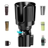 Car Cup Holder Expander with Adjustable Offset Base, All Purpose Cupholder Extender for car with Expandable, Univeral for Most Popular Large Travel Drink Bottles Hydro Owala Mugs etc.