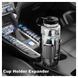 Car Cup Holder Expander with Adjustable Offset Base, All Purpose Cupholder Extender for car with Expandable, Univeral for Most Popular Large Travel Drink Bottles Hydro Owala Mugs etc.