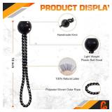 A ANTELOPE 25-Pack Ball Bungee Cord, 10" Heavy Duty Bungee Cord of Canopy Tarp Balls for Camping, Tent, Cargo, Fixed Lines and Hoses, Patio Umbrellas, Awnings (Black & White)
