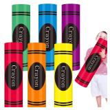 WinnerWhy 6 Pcs Back to School Decorations 17 Inches Jumbo Crayons Bulk First Day of School Decorations Large Neon Cardboard Crayons Rainbow Colorful Prop for Birthday Home Classroom Party Decor