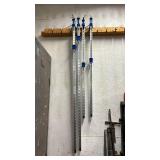 Aluminum Clamps 2 are 4 feet tall and 2 are 3 feet tall