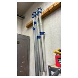 Aluminum Clamps 2 are 4 feet tall and 2 are 3 feet tall