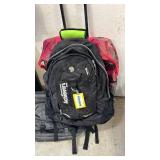 Rolling Pack, Leather briefcase and Backpack