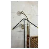 Lamp, wicker waste basket and more