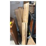 Wood pieces and 19 x 13 piece of wood with wheels