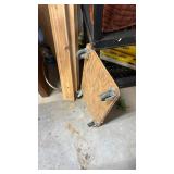 Wood pieces and 19 x 13 piece of wood with wheels