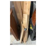Wood pieces and 19 x 13 piece of wood with wheels