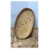 Large Woven Basket with two smaller ones