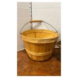 Baskets including one with metal leaves