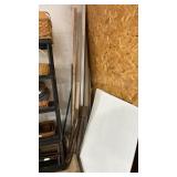 Wood, Spindles,  two Long pieces of wood and headboard