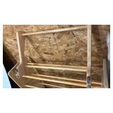 Two racks with dowel rods Many uses. Larger one is 33 inches tall
