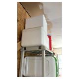 Three styrofoam coolers