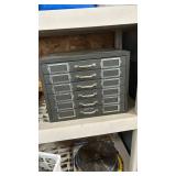 Six drawer file cabinet 12 inches tall, 15 inches wide and 12 inches deep