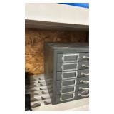 Six drawer file cabinet 12 inches tall, 15 inches wide and 12 inches deep