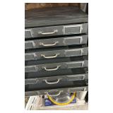 Six drawer file cabinet 12 inches tall, 15 inches wide and 12 inches deep