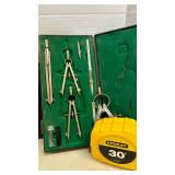 Circular saw blades, drafting set and more