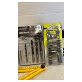 Sandpaper, Bit Sets, folding ruler and more