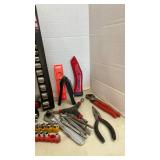 Tool pouch, chisels, socket set and more