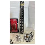 Drill bits, Sockets, parts organizers and more