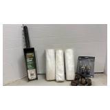 Gutter Scoop, Casters and plastic bags