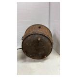 Vintage Cast Iron Footed Bean Pot and an empty kerosine jug