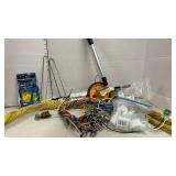 Measuring wheel, wires, wire-nuts, chain and more
