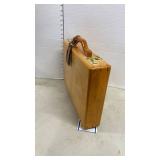 Mid-Century Oak Document Box with Combination Locks