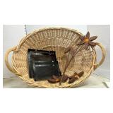 Large Basket, wooden flower needs repair, and more