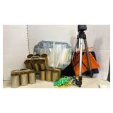Tripod, bags, homemade utensil holders and more