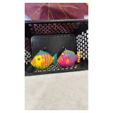Fall decor, Fish Candles, tub and ball
