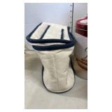Iron storage, bathroom cups, Tin and Plastic containers